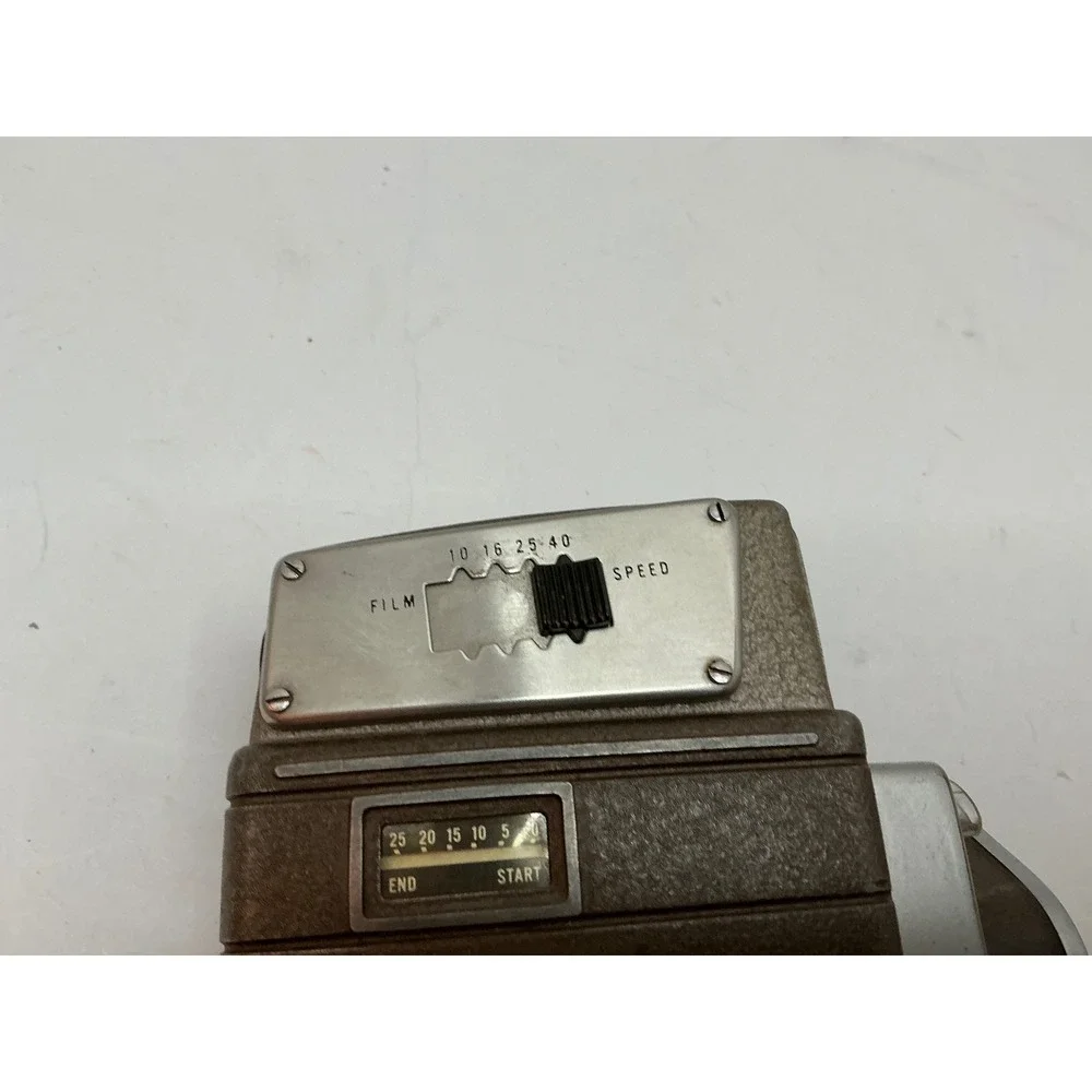 Bell & Howell Vintage 8mm Movie Camera Wind Up Crank Brown Metal Film Prop AS IS